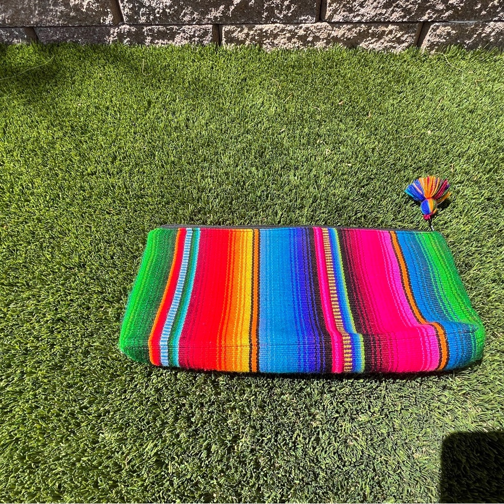 Colorful Striped Clutch